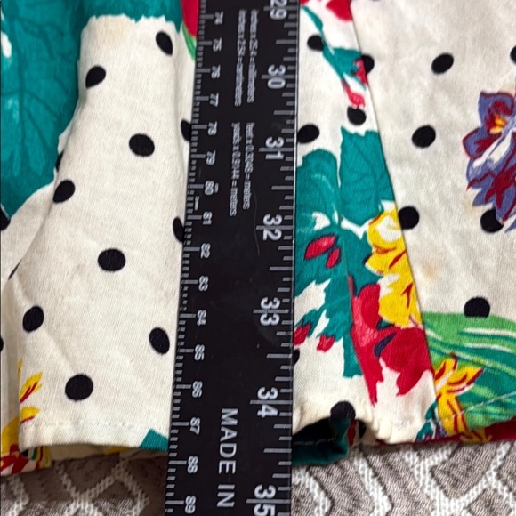 (T2) Benson & Smith 80s Vintage Bohemian Floral Print Cream Cotton Dress, Size 9 - Picture 11 of 14